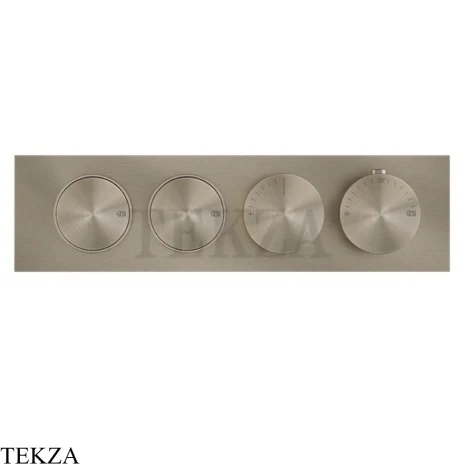 Gessi Origini NEUTRAL Термостат для душа 2 потока с кнопками, внешняя часть 66222-149, Finox Brushed Nickel
