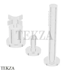 Ritmonio Diametro35 Cross Смеситель на борт ванны, без излива PR53EF201 C03, белый матовый