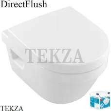 Villeroy & Boch ARCHITECTURA Унитаз подвесной (комплект 4687HR01) без ободка, сиденье микролифт, белый глянец