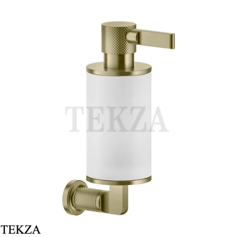Gessi INCISO accessories Дозатор для жидкого мыла или лосьона, белый 58513-727, Brushed Brass
