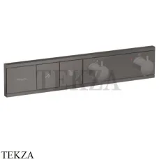 Hansgrohe RainSelect Термостатический модуль, 2 потока, внешняя часть 15380340, черный хром brushed Hansgrohe RainSelect Термостатический модуль, 2 потока, внешняя часть 15380340, черный хром brushed