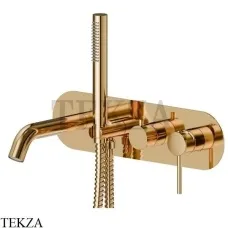 Newform XT Смеситель для ванны с гарнитуром, внешняя часть 4272E.61.020, PVD Glossy gold