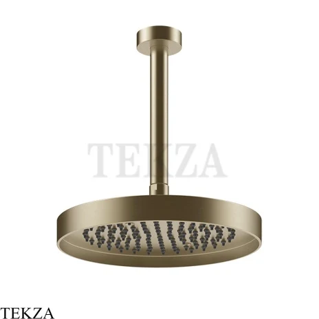 Gessi Incastri Верхняя лейка D25 с потолочным кронштейном под размер 63053-149, нерж. сталь Brush / никель Brushed