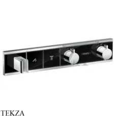 Hansgrohe RainSelect Термостатический модуль, 2 потока, внешняя часть 15355600, черный/хром Hansgrohe RainSelect Термостатический модуль, 2 потока, внешняя часть 15355600, черный/хром
