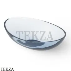 Dea Design Washbasins Раковина настольная овальная Glasstech DD9039 420 R7, Royal Blue R7