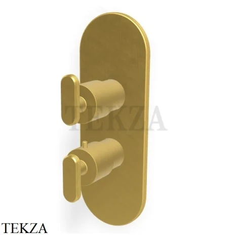FIMA Carlo Frattini Park Line Термостат для душа на 2-3 потока, внешняя часть F1309X7OS, Brushed gold
