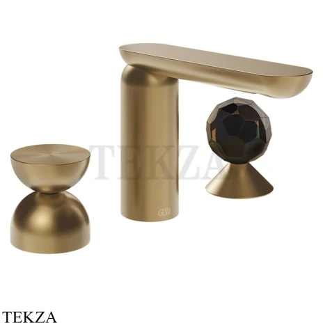 Gessi Perle Смеситель для раковины на 3 отв., без гарнитура 74928-726, бронза Brushed