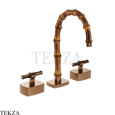 Gessi Jacqueline Смеситель для раковины на 3 отв., без донного клапана 77213-708, медь Brushed