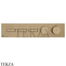 Gessi HI-FI Термостатический смеситель на 3 потока, внешняя часть 63014-726, Warm Bronze Br.. Gessi HI-FI Термостатический смеситель на 3 потока, внешняя часть 63014-726, Warm Bronze Br..