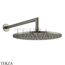 Gessi Emporio Via manzoni Верхняя лейка 300 мм с настенным кронштейном 47372-149, Finox Brushed Nickel