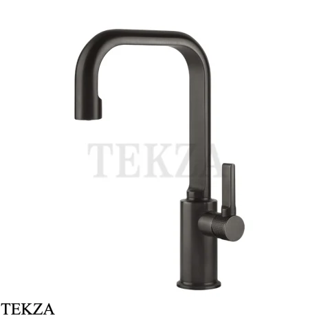 Gessi INCISO Смеситель для раковины высокий, ручка сбоку, без гарнитура 58006-707, Black Metal brushed