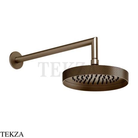 Gessi Inverso Diamantato Верхняя лейка с кронштейном D21,8 см 63448-761, Coffee Bronze Brushed PVD