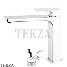 FIMA Carlo Frattini FIT Смеситель для раковины, с донным клапаном, F3381LBS белый матовый