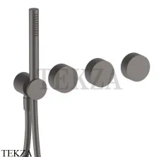 Fantini AF/21 Смеситель для душа, с гарнитуром, внешняя часть 27P5A817B, Matt Gun Metal PVD