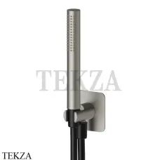 Newform Душевой комплект ручной душ латунь с выводом и держателем 854.M0.070, Titanium Satin