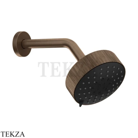 Gessi INGRANAGGIO Верхняя лейка D12,9 с кронштейном из стены, 63556-791, Deep Bronze Brushed PVD