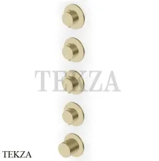 Zucchetti Helm Термостат для душа на 4 потока, внешняя часть ZHE804.XP31, brushed british gold PVD