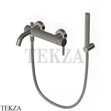 Zucchetti Isy22 Смеситель для ванны с душевым гарнитуром ZIS139.C51, brushed metal black