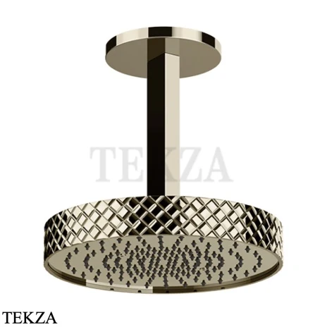 Gessi Pelle Tresse Верхняя лейка D30,5 см с потолочным кронштейном под размер, 78152-720, Nickel PVD