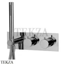 FIMA Carlo Frattini Spillo UP Термостат для душа, 2 потока, с гарнитуром, внешняя часть F3049WX3CR, хром глянец