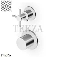 Zucchetti Helm Diagonal Термостат для душа на 1 поток, внешняя часть ZHM801.XG3, нержавеющая сталь brushed