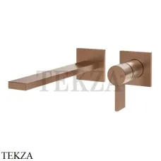 Gessi Inverso Diamantato Смеситель для раковины, внешняя часть 73688-708, Copper Brushed