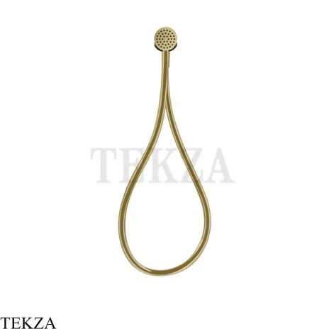 Gessi HI-FI Душевой комплект с магнитной лейкой, шланг из хромолюкс 63099-727, Brushed Brass PVD