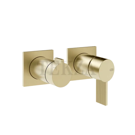 Gessi Inverso RIGATO Смеситель для душа, 2 потока, внешняя часть 73538-727, Brass Brushed PVD