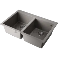Omoikiri Bosen 80-2 Кухонная мойка Tetogranit две большие чаши 80-2-GR 4993569 leningrad grey
