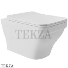 Aqueduto ESTETA Унитаз напольный безободковый, сиденье с микролифтом EST0120, Белый матовый