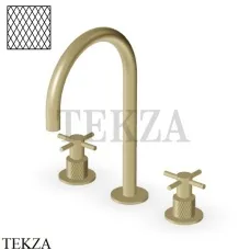 Zucchetti Helm Diagonal Смеситель для раковины, без донного клапана ZHM516.XP31G3, brushed british gold PVD