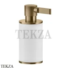 Gessi INCISO accessories Дозатор настольный для жидкого мыла, белый 58537-726, Warm Bronze Br.