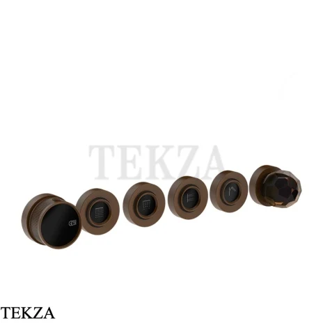 Gessi Perle Термостат для душа на 4 потока, внешняя часть 74236-845, бронза Dark Brush