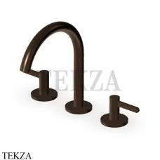 Zucchetti Isy22 Смеситель для раковины средний, без гарнитура ZIS3340.P21, brushed chocolate PVD
