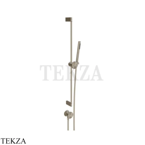 Gessi Origini NEUTRAL Штанга с лейкой, шланг и вывод воды 66142-149, Finox Brushed Nickel