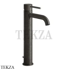 Gessi 316 MECCANICA Смеситель для раковины, с донным клапаном 54204-707, Black Metal Brushed