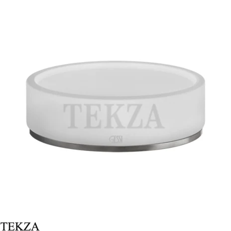 Gessi 316 ACCESSORIES Мыльница настольная, композит белый 54725-239, Steel Brushed
