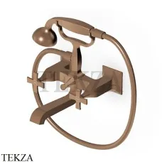Zucchetti Bellagio Смеситель для ванны с гарнитуром ZB1228.P21, brushed chocolate PVD