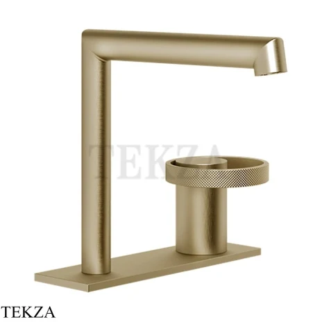 Gessi ANELLO Смеситель для раковины на планке, без донного клапана 63315-726, Warm Steel Br. PVD