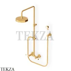 Zucchetti Agora Classic Душевая колонна с механическим смесителем ZAM860.C40, золото глянец