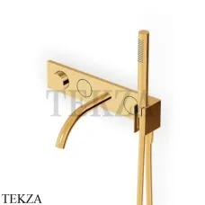 Zucchetti Hoop Термостат для ванны с гарнитуром, внешняя часть ZHO786.C40, золото глянец