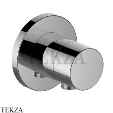 Keuco IXMO Pure Вентиль запорный, 3 потока, с выводом шланга, круг, внешняя часть 59549010101, хром глянец