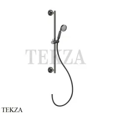 Gessi VENTI20 Штанга в комплекте с душевой лейкой, шланг 65143-706, Black Metal PVD