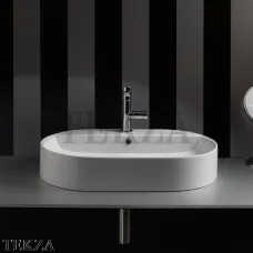 Kerasan Nolita Раковина чаша накладная с 1 отверстием, 028501 белый глянец