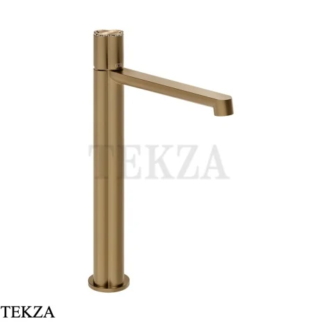Gessi Ludovica Смеситель для раковины высокий crystals, без гарнитуры 76304-791, бронза Deep