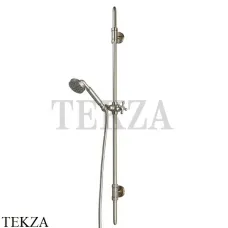 Bossini LIBERTY Душевая штанга с гарнитуром из латуни D19001.094, никель Brushed