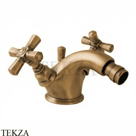 Nicolazzi TEIDE FOUR Смеситель для биде, с донным клапаном 1934BZ45, бронза classic