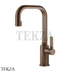 Gessi INCISO Смеситель для раковины высокий, ручка сбоку, без гарнитура 58006-708, Copper Brushed