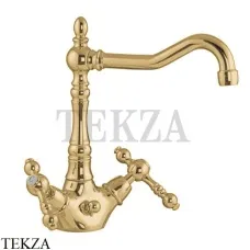 FIMA Carlo Frattini EPOQUE Смеситель для раковины, с донным клапаном F5061OS, Brushed gold
