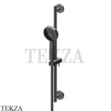 Newform Штанга с ручной круглой лейкой ABS 60658.01.093, черный матовый